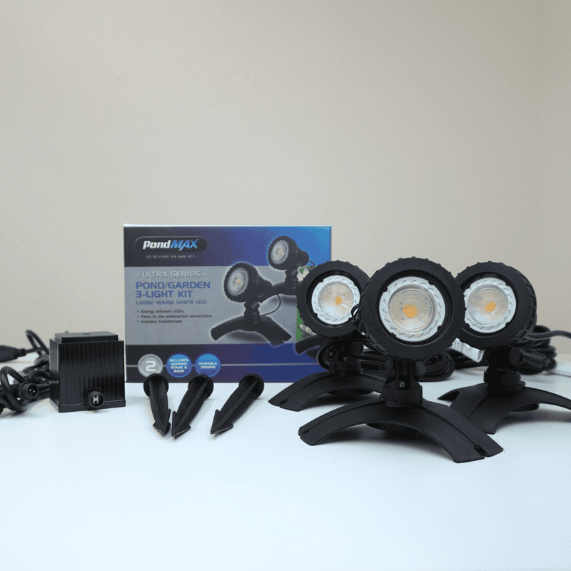 PondMAX Warm White LED Complete Light Kits (Single Light & 3-Light Kits)