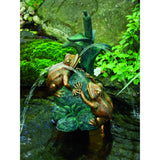 Aquascape - Double Frog Cattail Spitter and Frog on Reed Spitter