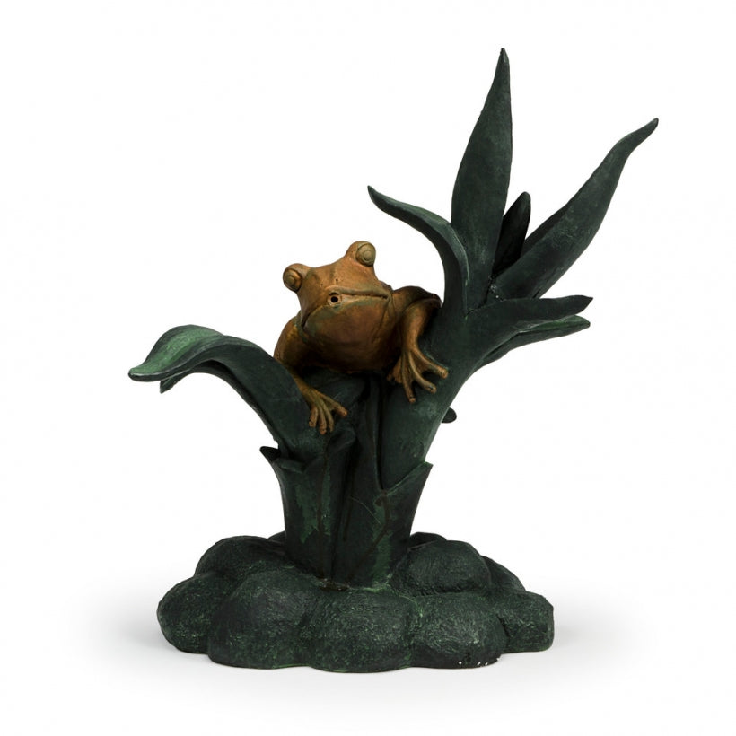 Aquascape - Double Frog Cattail Spitter and Frog on Reed Spitter