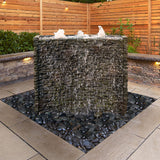 Aquascape - Stacked Slate Spillway Wall 32″ Landscape Fountain Kit