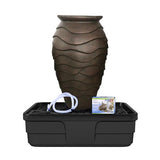 Aquascape - Medium Landscape Fountain Kit with Stacked Slate Urn, Scalloped Urn and Rippled Urn