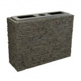 Aquascape - Small and Large Straight Stacked Slate Wall Base