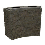 Aquascape - Small and Large Curved Stacked Slate Wall Base