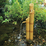 Aquascape - Deer Scarer Bamboo Fountain, Pouring Three -Tier Bamboo Fountain and Adjustable Pouring Bamboo Fountain