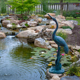 Aquascape - Crane with Lowered Head Fountain and Standing Crane Fountain