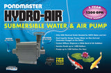 PondMaster - Hydro-Air Submersible Water & Air Combination Pump