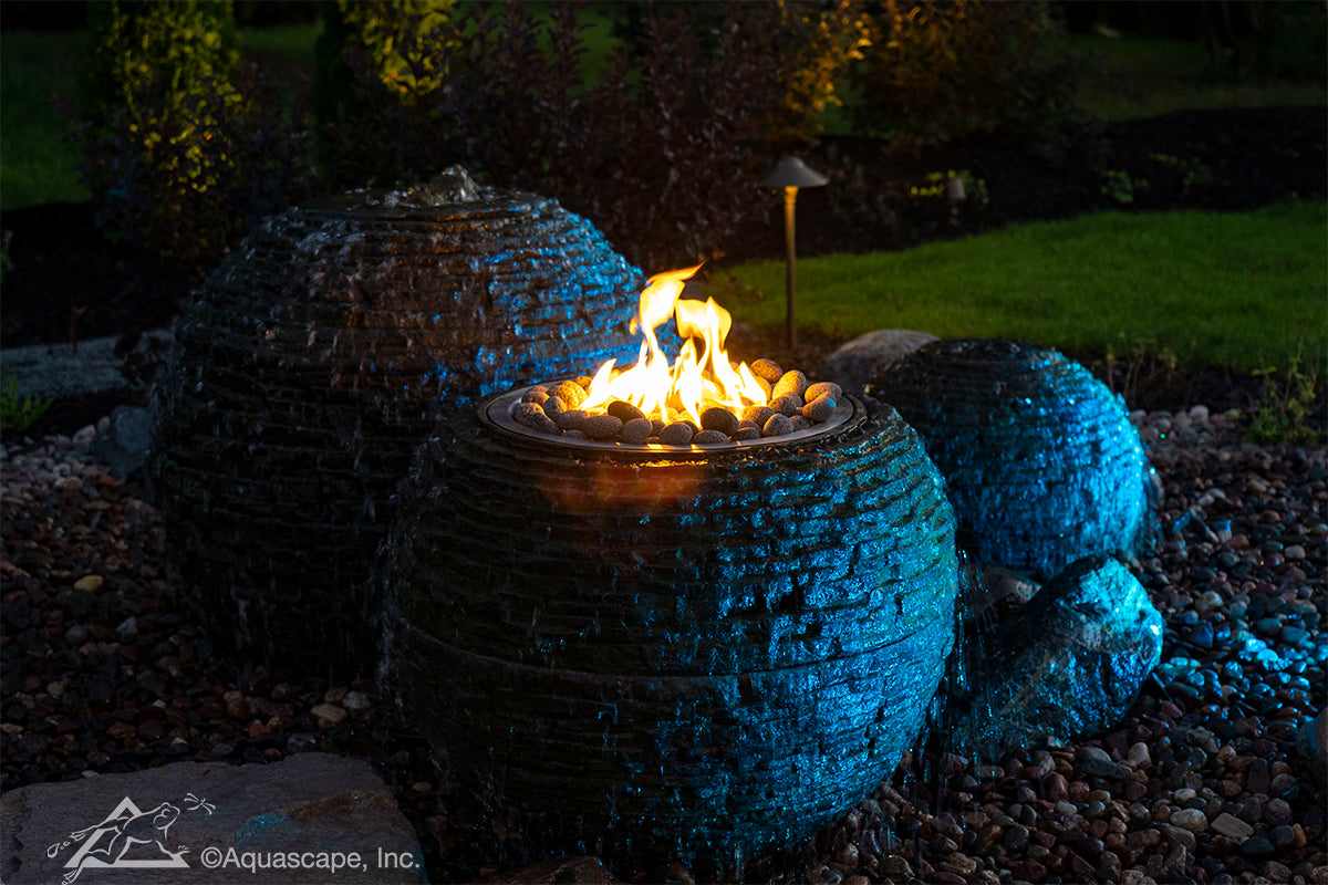 Aquascape Fire and Water Stacked Slate Sphere - Medium (New)