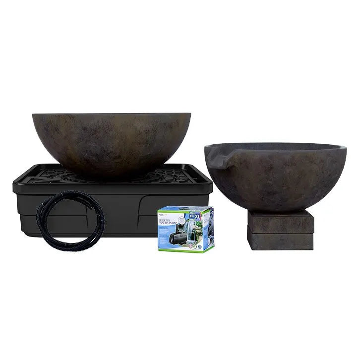 Aquascape Spillway Bowl & Basin Fountain Kit - Iron Ore 32"/40" Dia