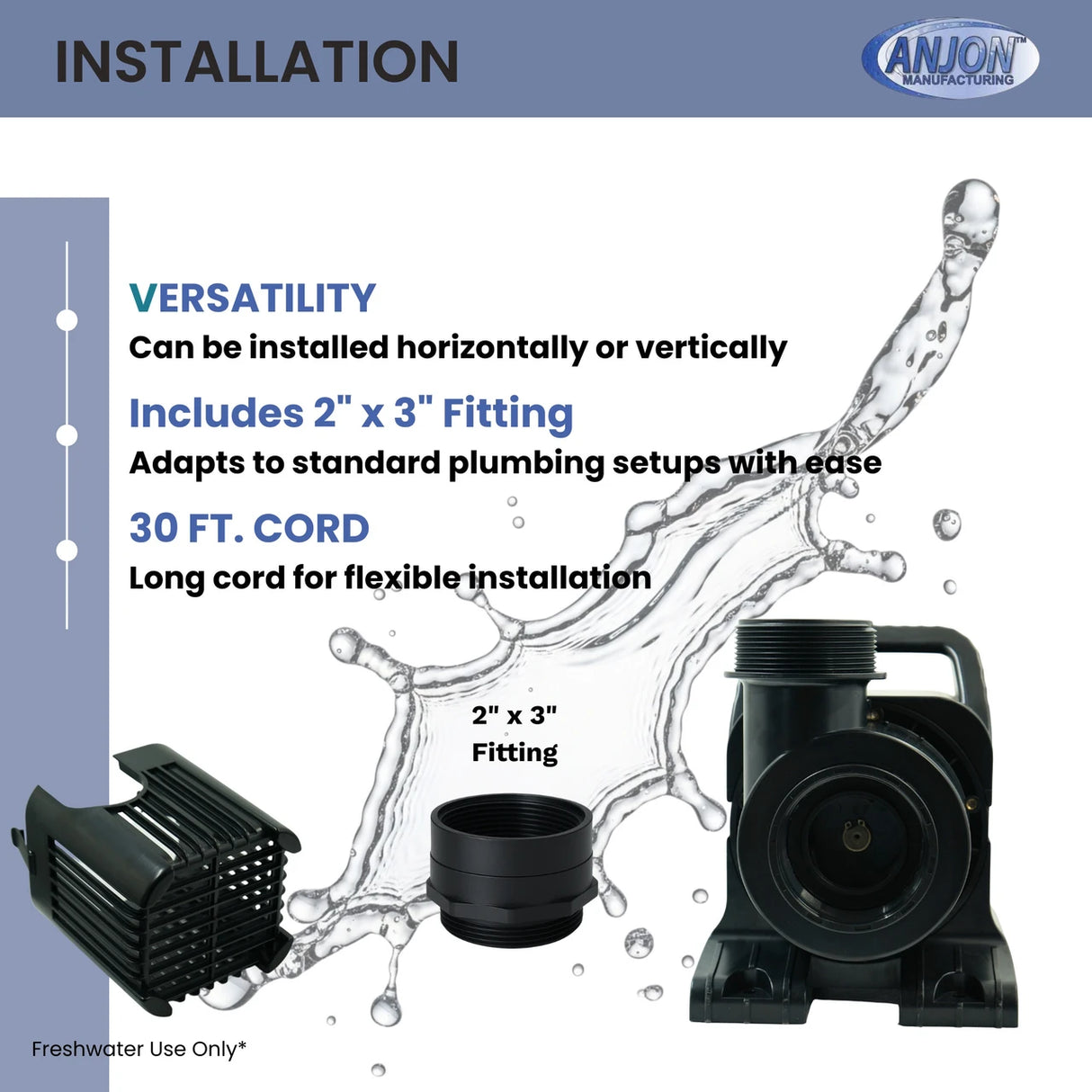 Anjon Monsoon Submersible Pond Pump