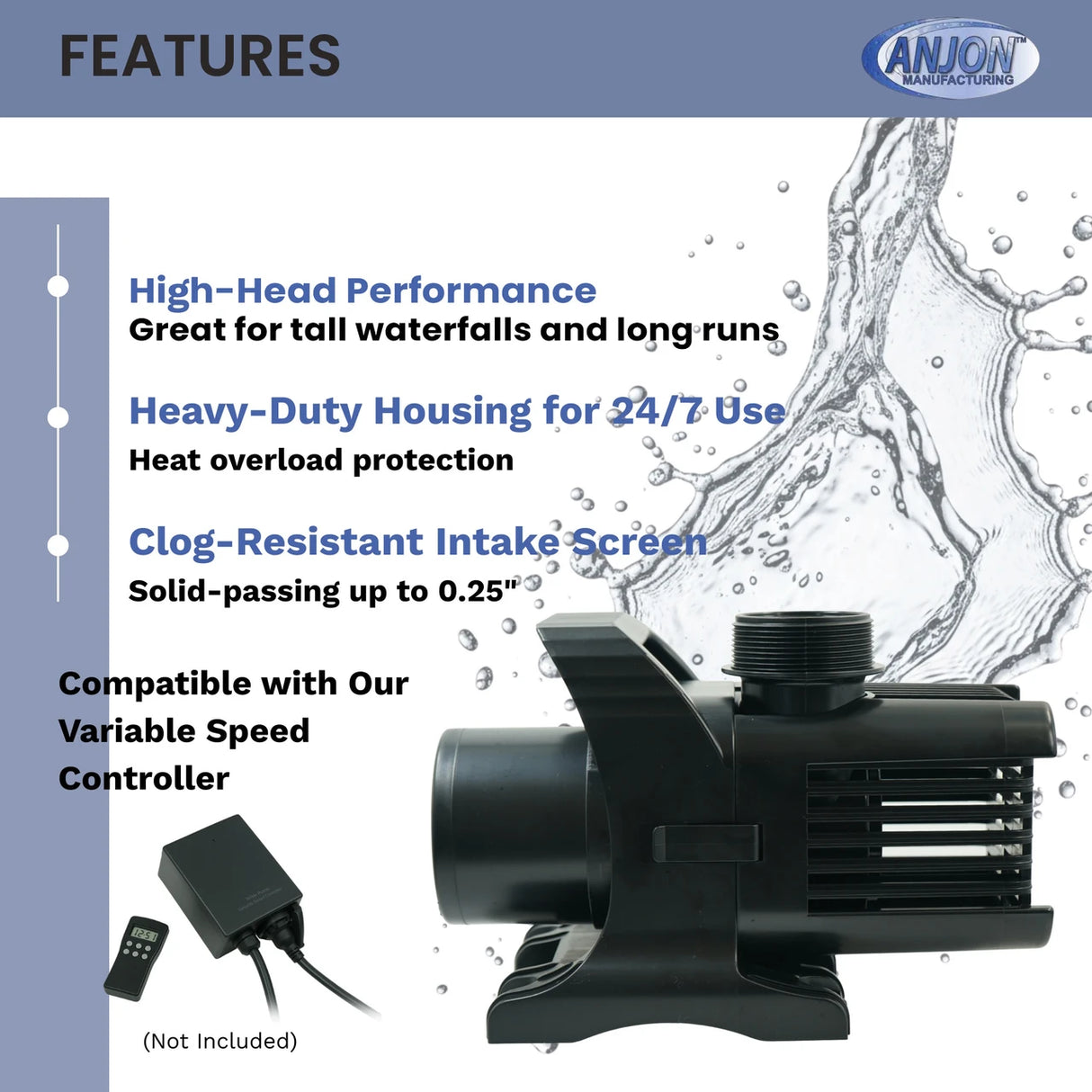 Anjon Monsoon Submersible Pond Pump