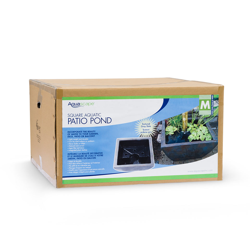 Aquascape - Textured Gray Slate (Small) 22″,  (Medium) 27" and (Large) 33" Patio Ponds