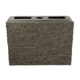 Aquascape - Small and Large Straight Stacked Slate Wall Base