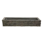 Aquascape - Straight Stacked Slate Topper - Quad-Spill and Front-Spill