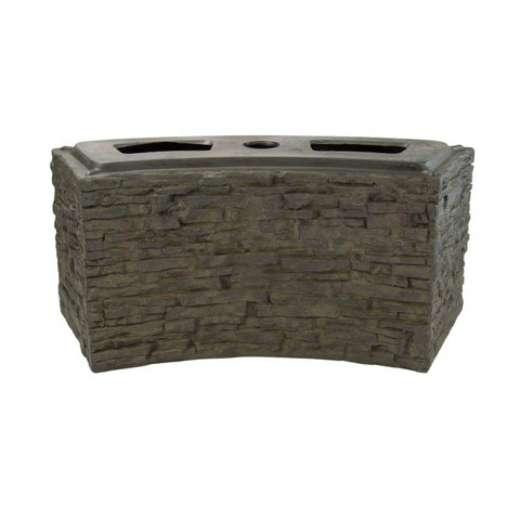 Aquascape - Small and Large Curved Stacked Slate Wall Base