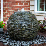 Aquascape - Medium Stacked Slate Sphere Landscape Fountain Kit