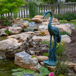 Aquascape - Crane with Lowered Head Fountain and Standing Crane Fountain