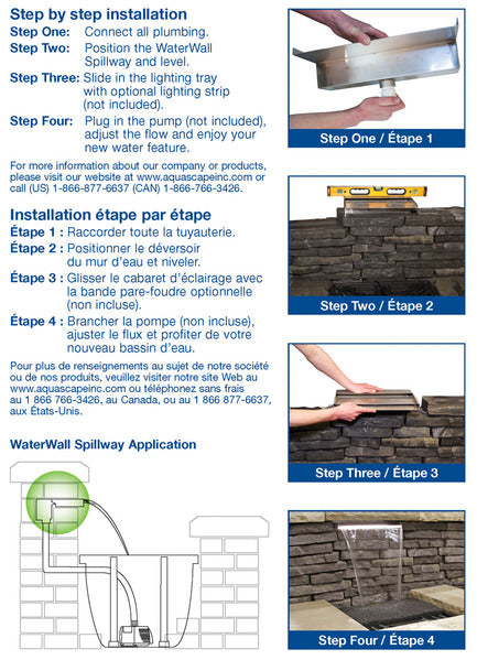 Aquascape 16" Stainless Steel WaterWall Spillway
